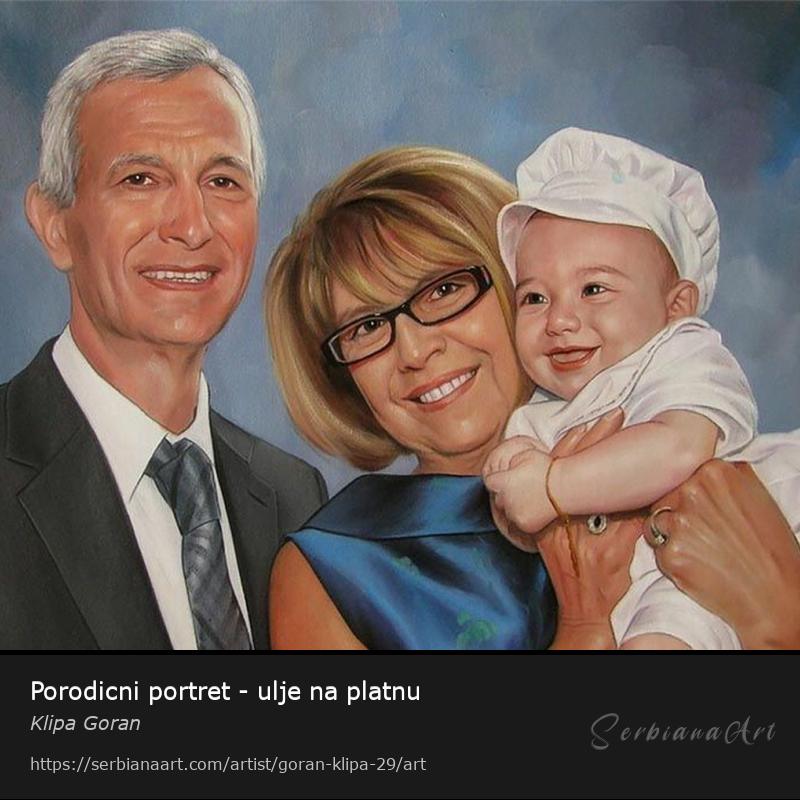 Porodicni portret - ulje na platnu, Oil/Canvas, Klipa Goran