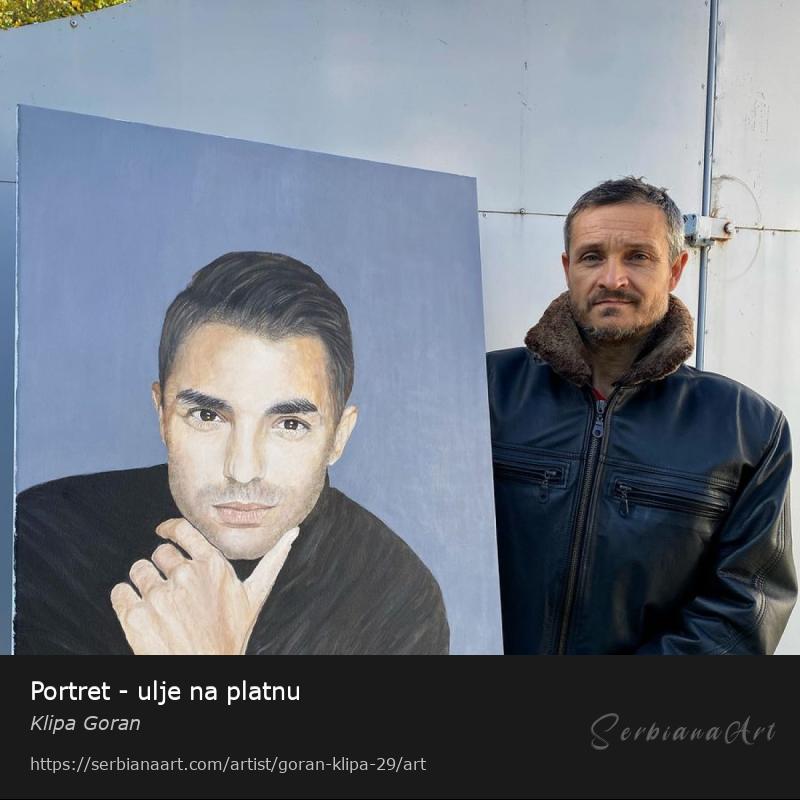 Portret - ulje na platnu, Oil/Canvas, Klipa Goran
