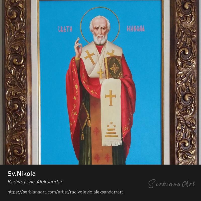 Sv.Nikola, Oil/Canvas, Radivojevic Aleksandar