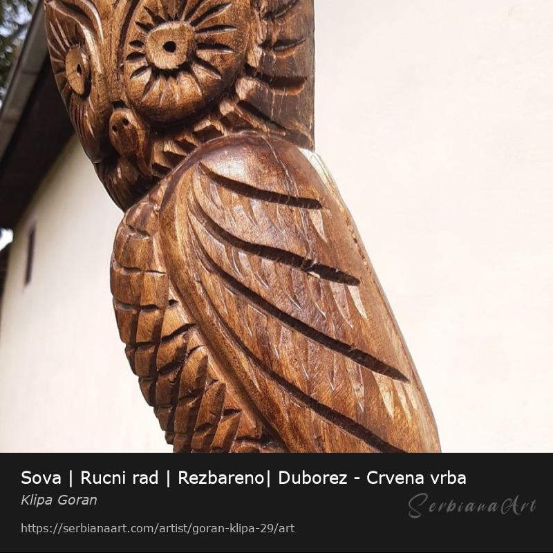 Sova | Rucni rad | Rezbareno| Duborez - Crvena vrba, Unspecified/Wood, Klipa Goran