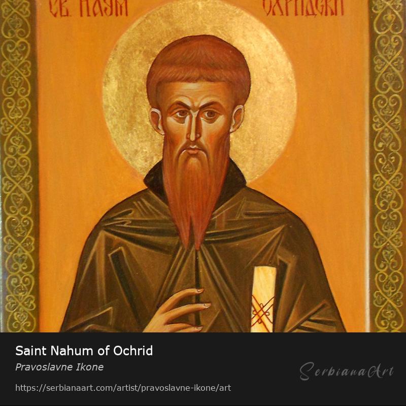 Saint Nahum of Ochrid, Egg tempera/Wood, Pravoslavne Ikone