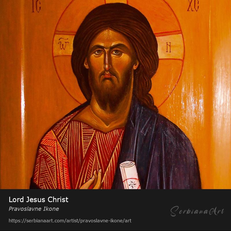 Lord Jesus Christ, Egg tempera/Wood, Pravoslavne Ikone