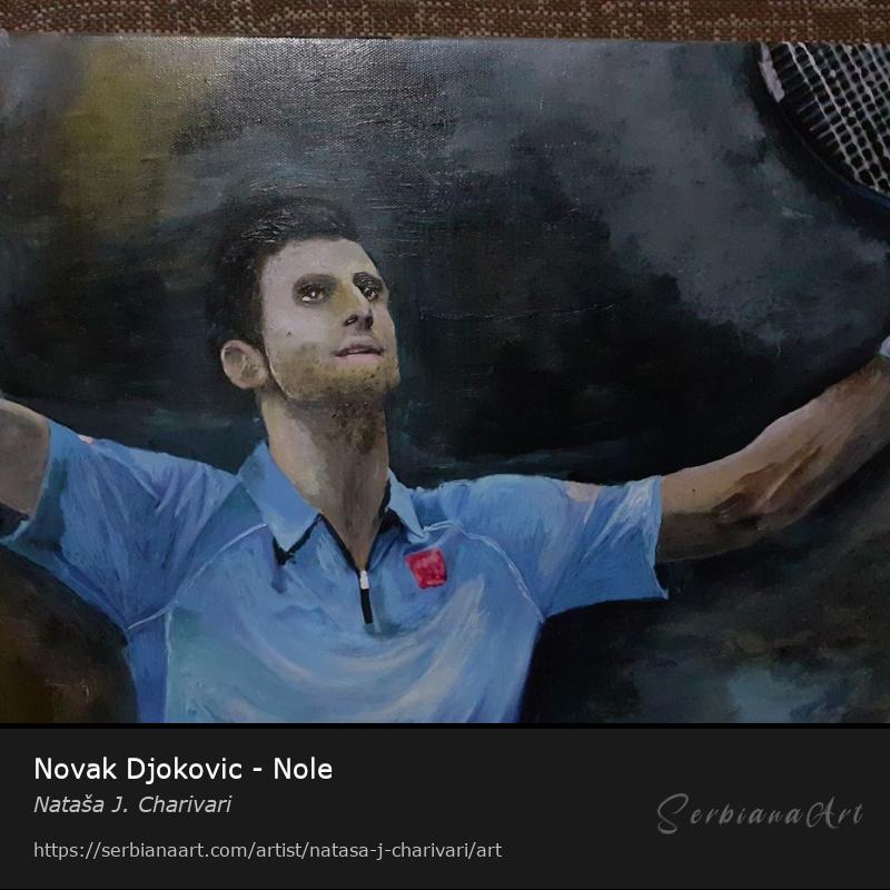 Novak Djokovic - Nole, Acrylic/Canvas, Nataša J. Charivari