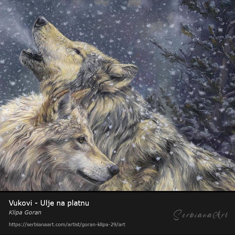 Vukovi - Ulje na platnu, Oil/Canvas, Klipa Goran