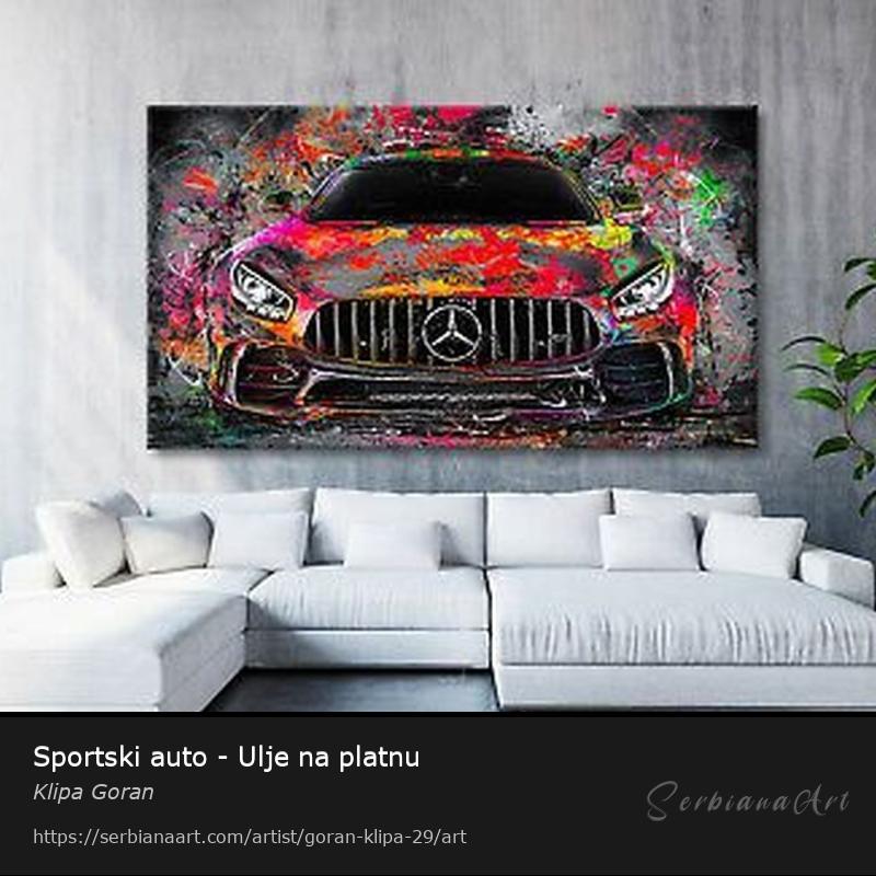 Sportski auto - Ulje na platnu, Oil/Canvas, Klipa Goran