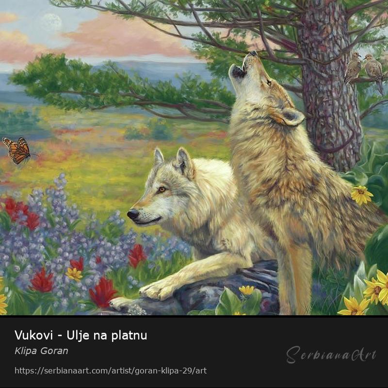 Vukovi - Ulje na platnu, Oil/Canvas, Klipa Goran
