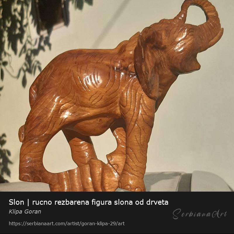 Slon | rucno rezbarena figura slona od drveta, Unspecified/Wood, Klipa Goran