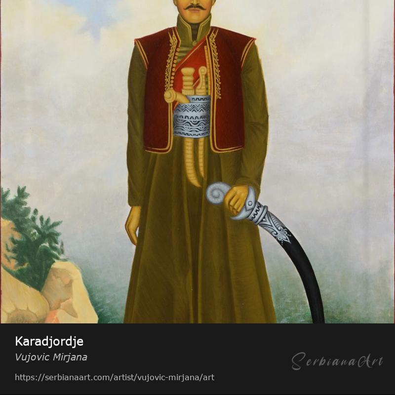 Karadjordje, Egg tempera/Wood, Vujovic Mirjana