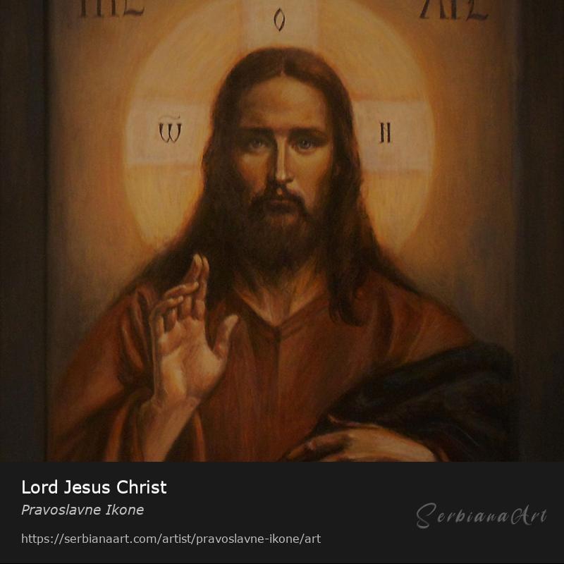 Lord Jesus Christ, Egg tempera/Wood, Pravoslavne Ikone
