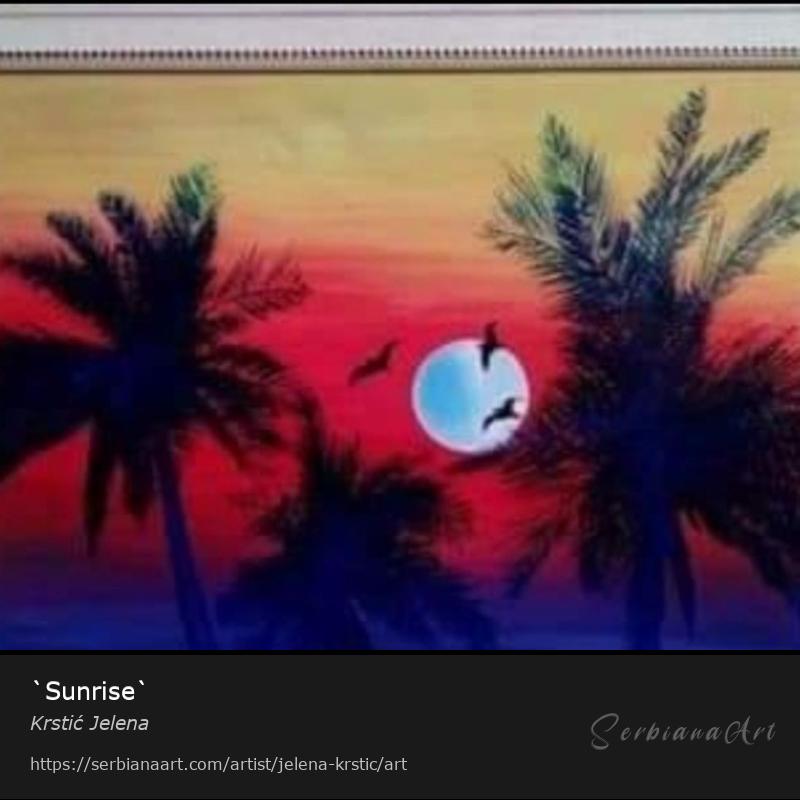 `Sunrise`, Acrylic/Canvas, Krstić Jelena