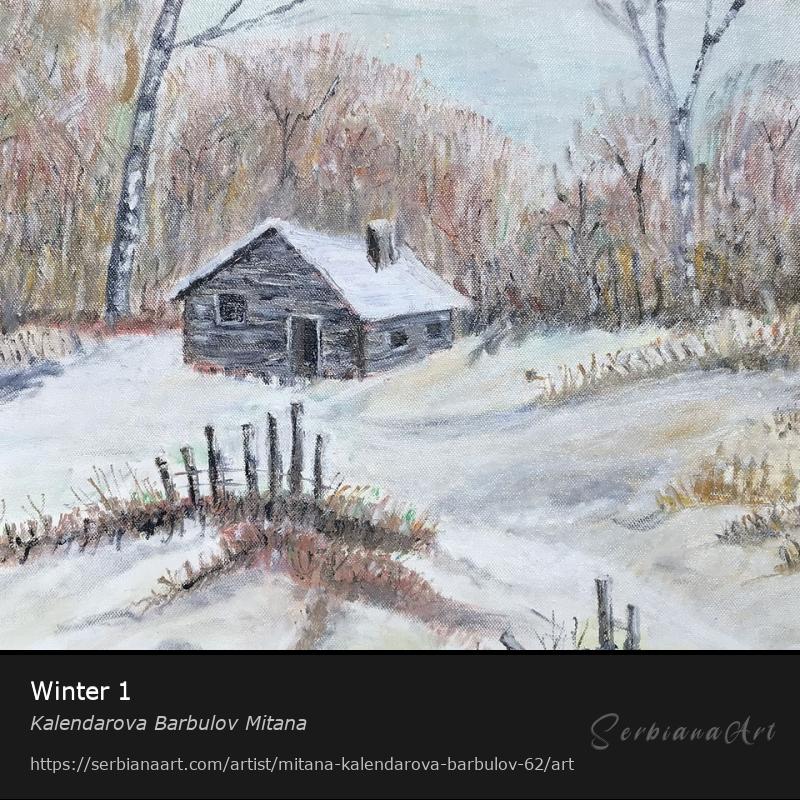 Winter 1, Oil/Canvas, Kalendarova Barbulov Mitana