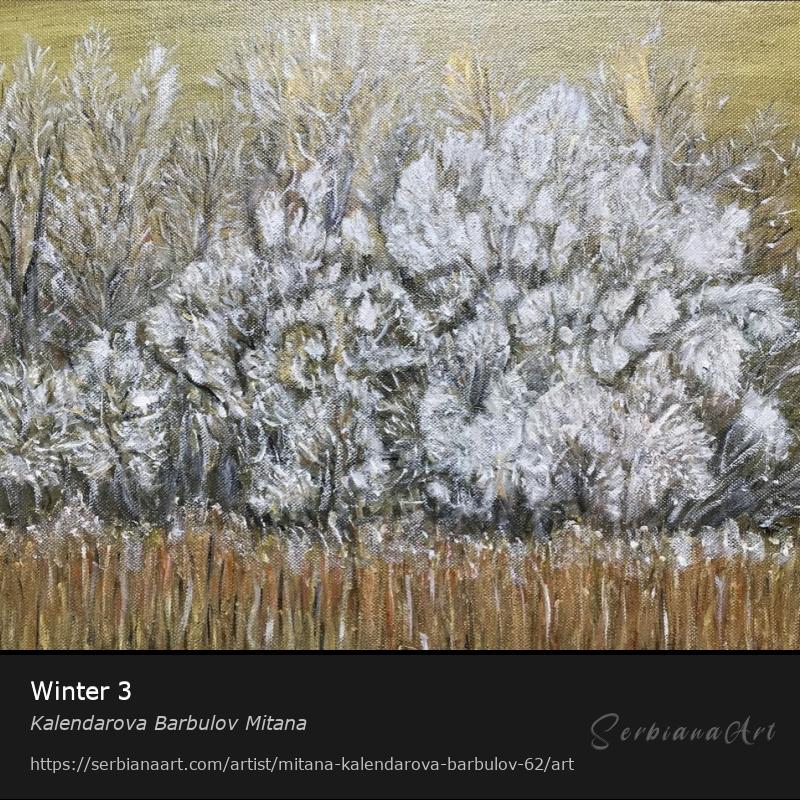 Winter 3, Oil/Canvas, Kalendarova Barbulov Mitana