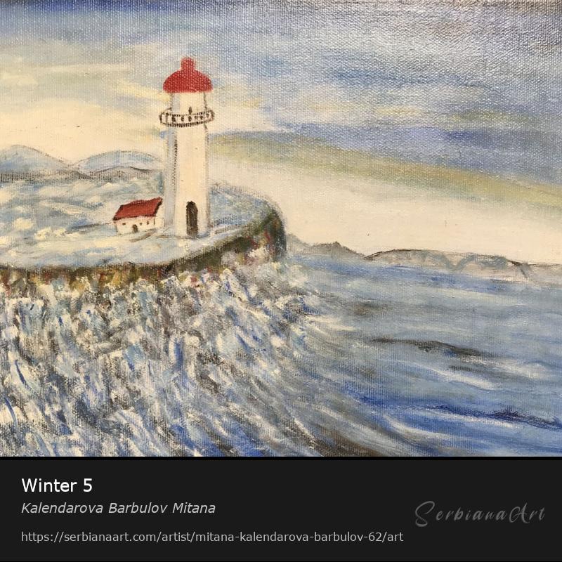 Winter 5, Oil/Canvas, Kalendarova Barbulov Mitana