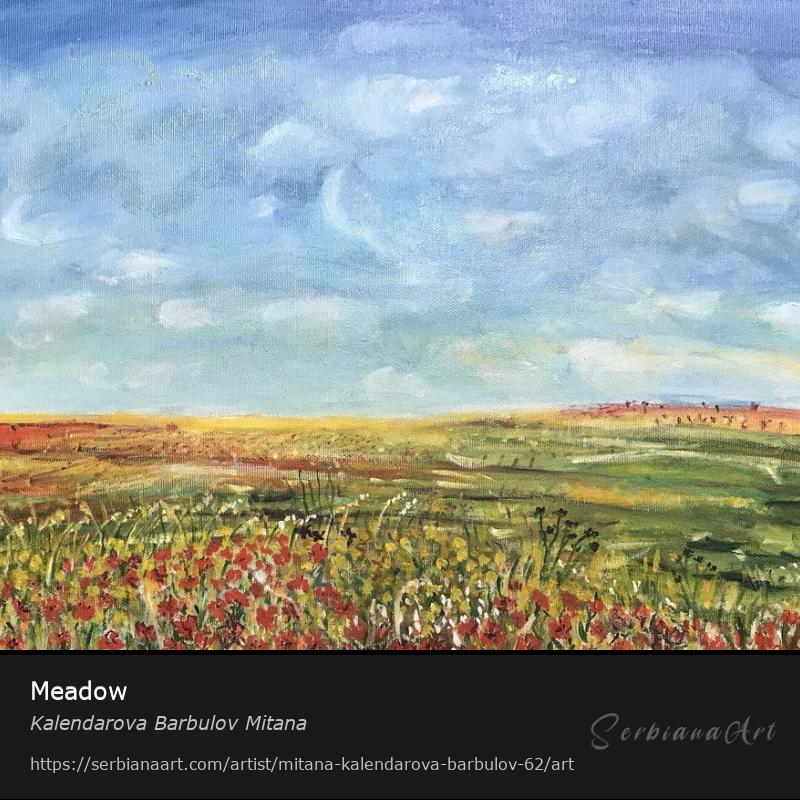 Meadow, Oil/Canvas, Kalendarova Barbulov Mitana