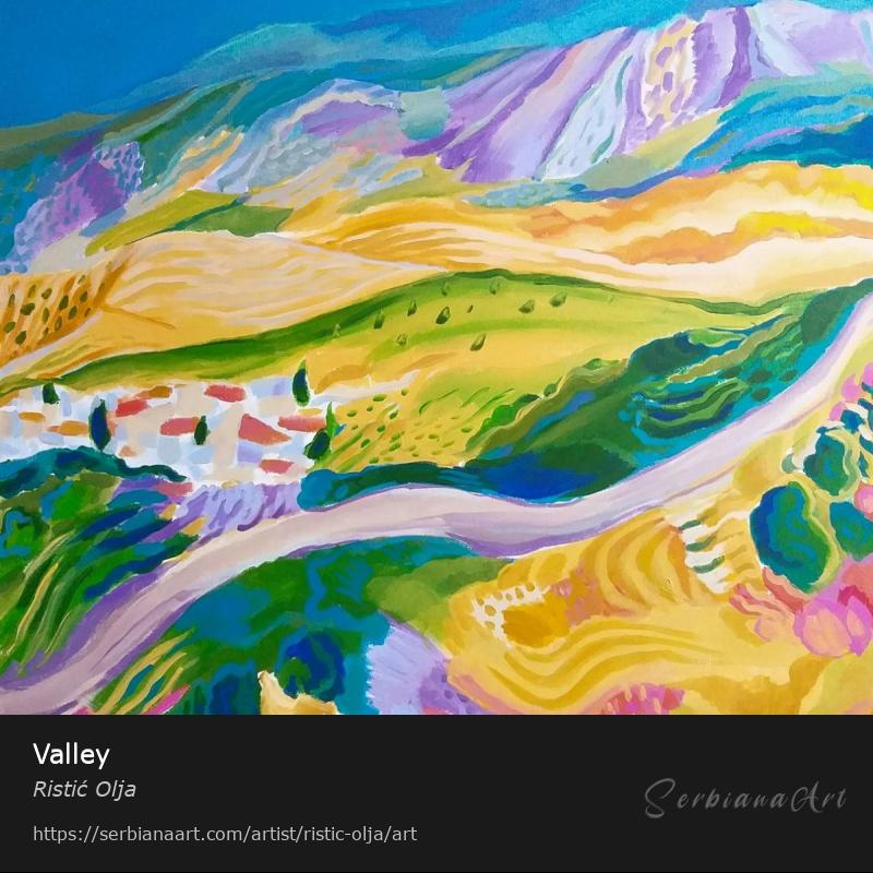 Valley, Acrylic/Canvas, Ristić Olja