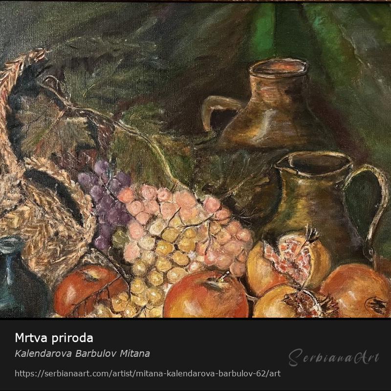 Mrtva priroda, Oil/Canvas, Kalendarova Barbulov Mitana