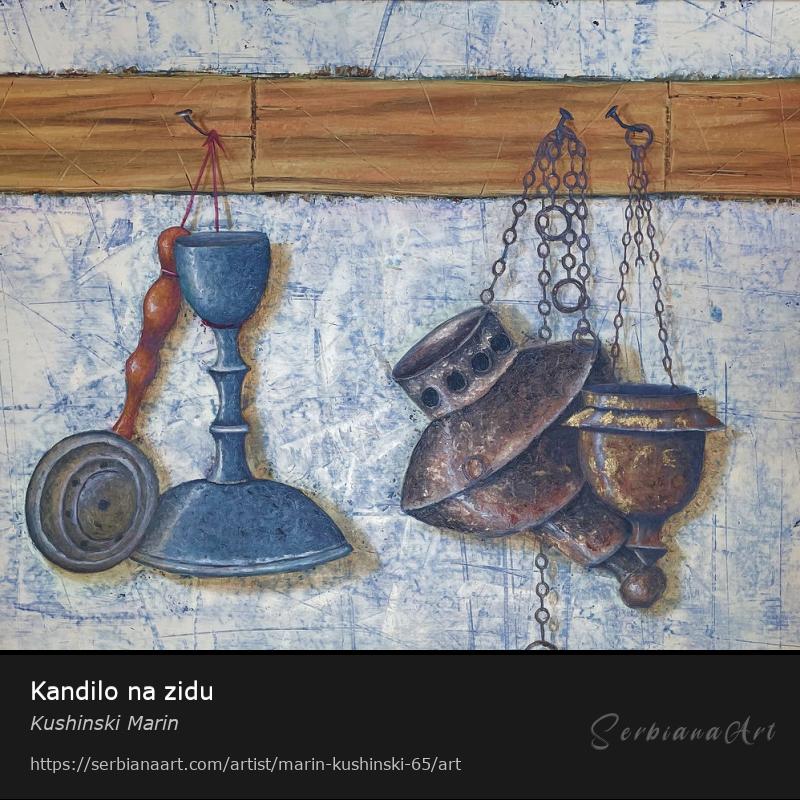 Kandilo na zidu, Oil/Canvas, Kushinski Marin