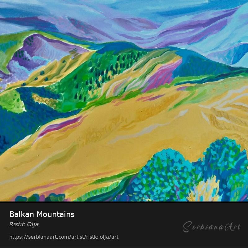 Balkan Mountains, Acrylic/Canvas, Ristić Olja