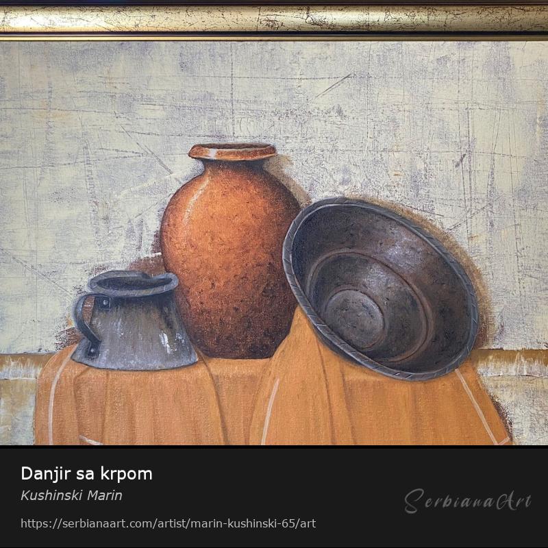 Danjir sa krpom, Oil/Canvas, Kushinski Marin