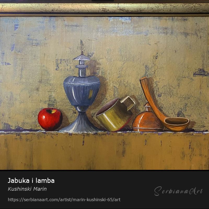 Jabuka i lamba, Oil/Canvas, Kushinski Marin