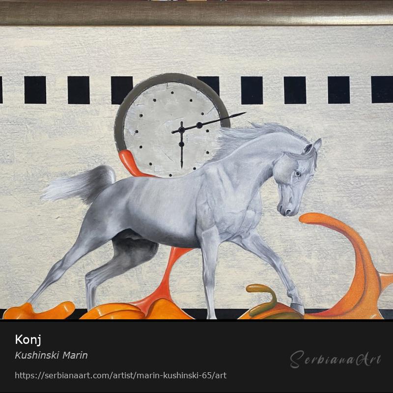 Konj, Oil/Canvas, Kushinski Marin