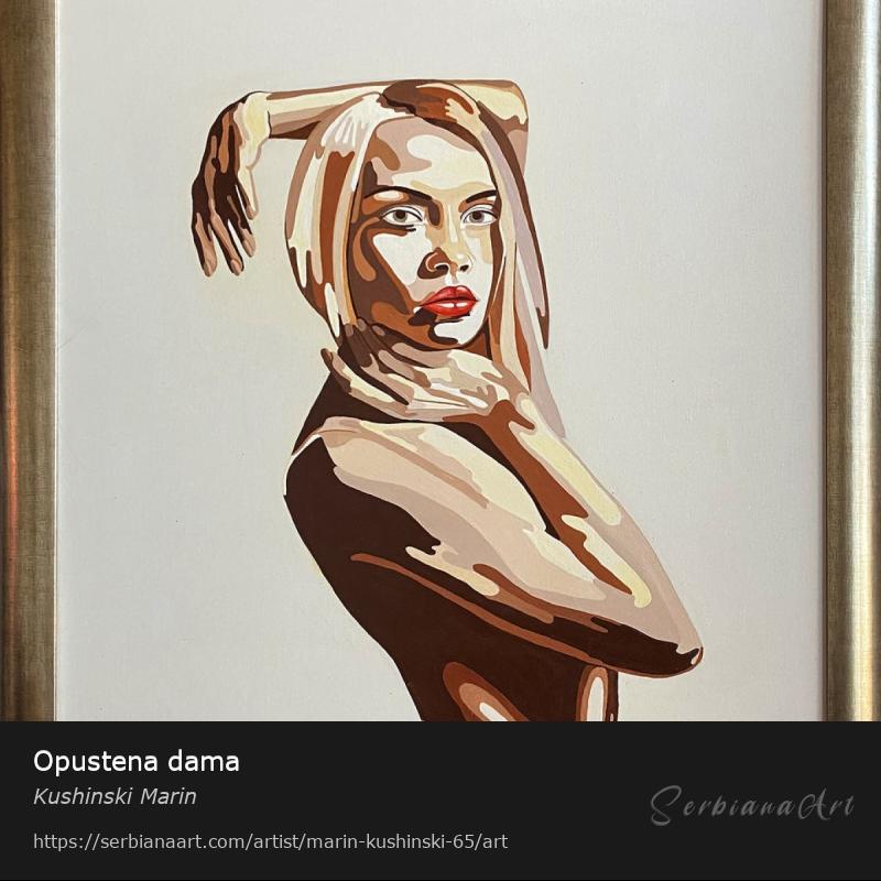 Opustena dama, Oil/Canvas, Kushinski Marin