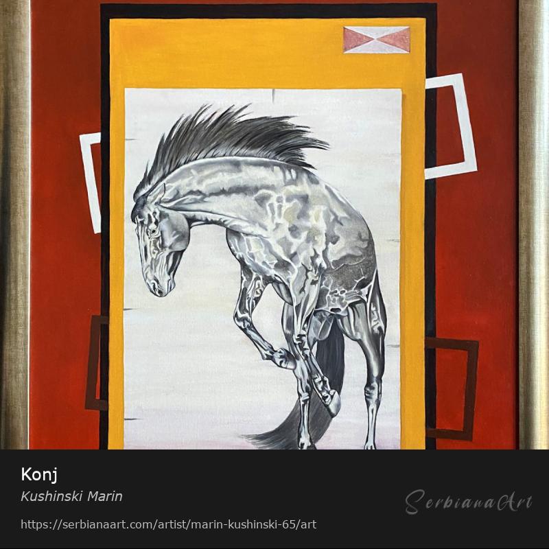 Konj, Oil/Canvas, Kushinski Marin
