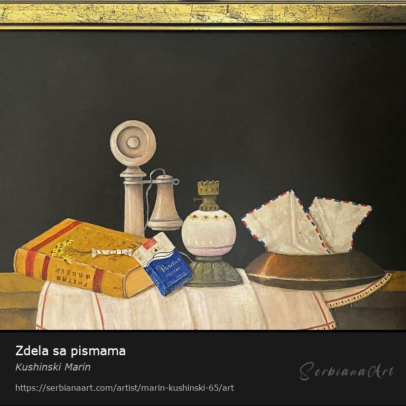 Zdela sa pismama, Oil/Canvas, Kushinski Marin