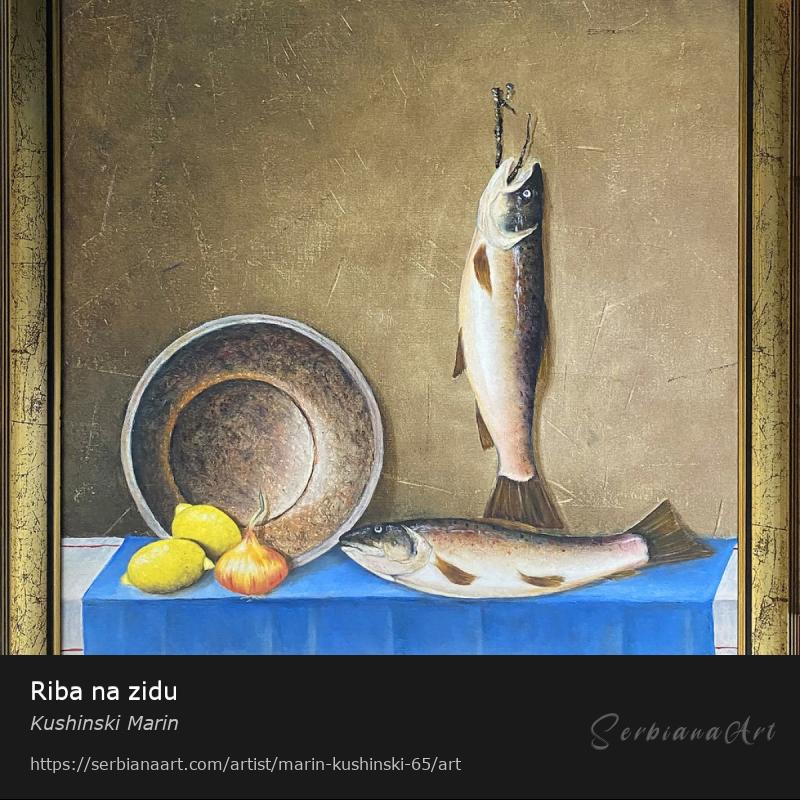 Riba na zidu, Oil/Canvas, Kushinski Marin