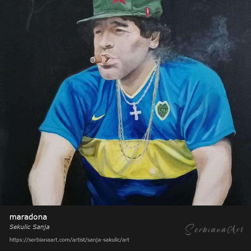 maradona, Acrylic/Canvas, Sekulic Sanja