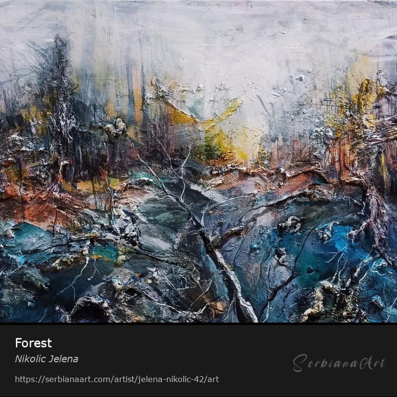 Forest, Acrylic/Canvas, Nikolic Jelena