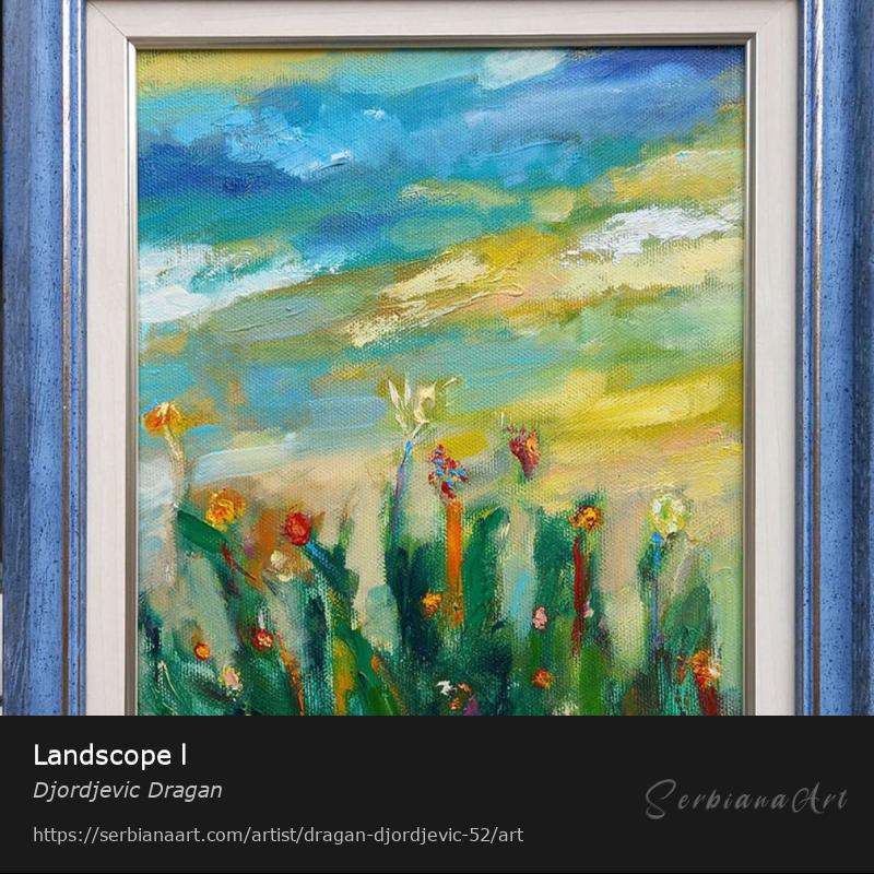 Landscope l, Oil/Canvas, Djordjevic Dragan