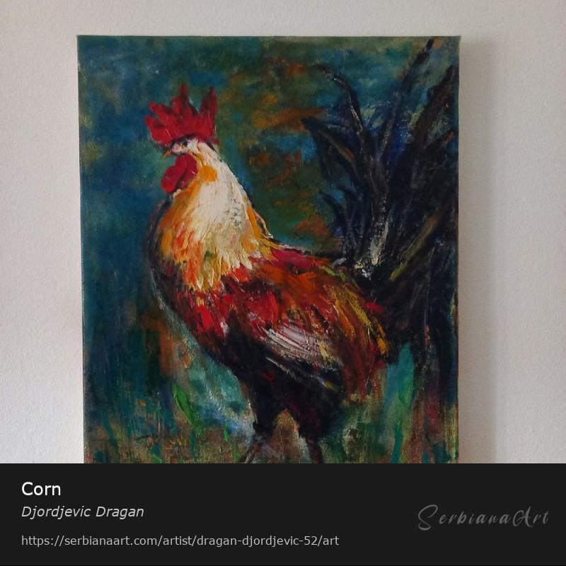 Corn, Oil/Canvas, Djordjevic Dragan