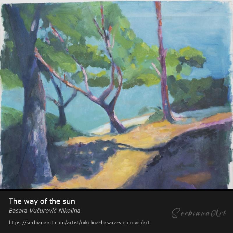 The way of the sun, Oil/Canvas, Basara Vučurović Nikolina