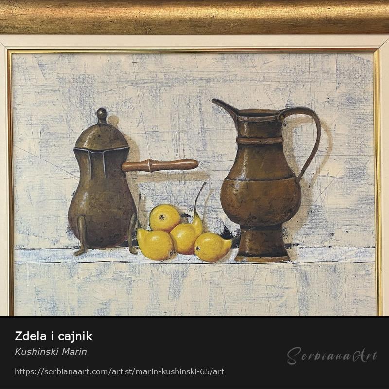 Zdela i cajnik, Oil/Canvas, Kushinski Marin