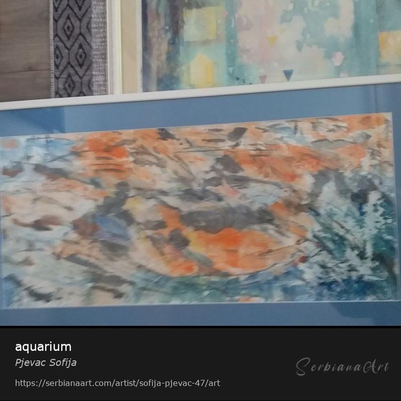 aquarium, Watercolor/Canvas, Pjevac Sofija