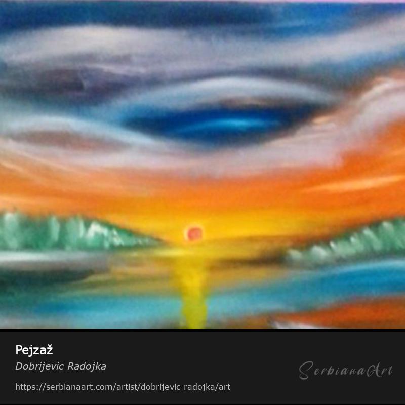Pejzaž, Oil/Canvas, Dobrijevic Radojka