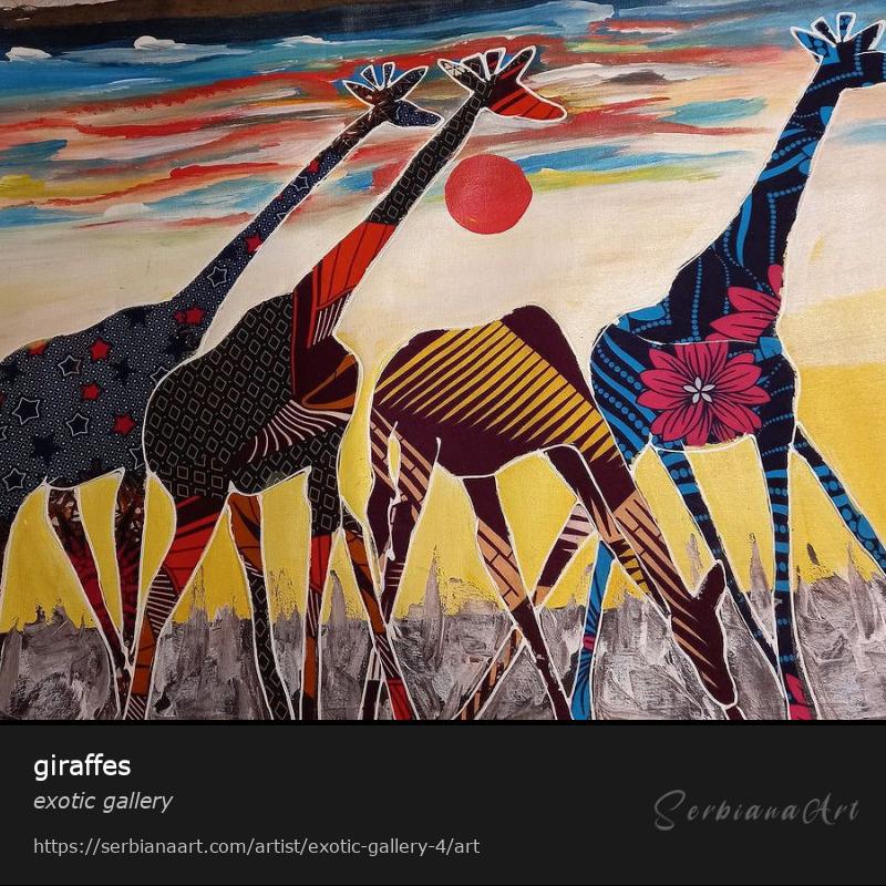 giraffes, Oil/Canvas, exotic gallery