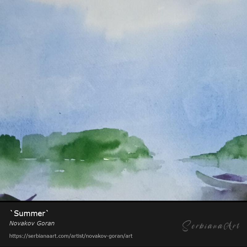 `Summer`, Watercolor/Paper, Novakov Goran