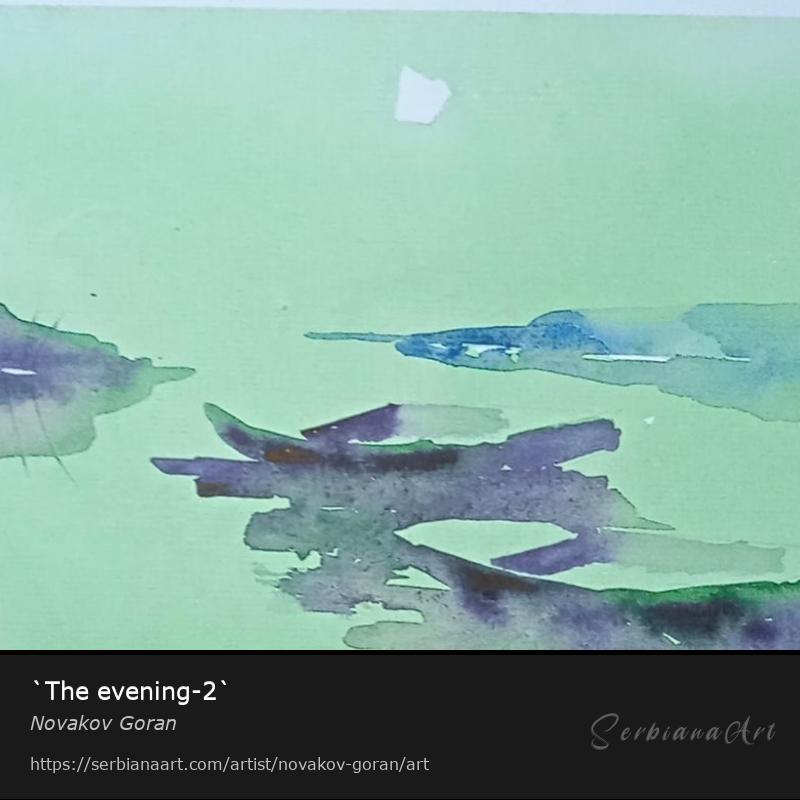 `The evening-2`, Watercolor/Paper, Novakov Goran