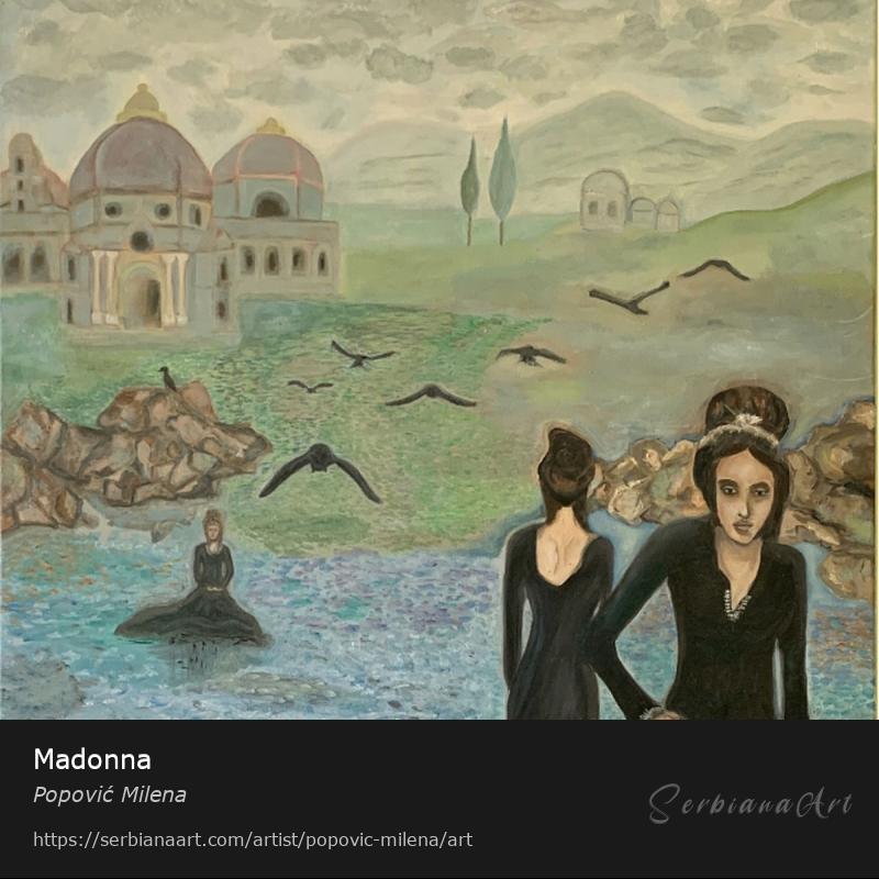 Madonna, Oil/Canvas, Popović Milena