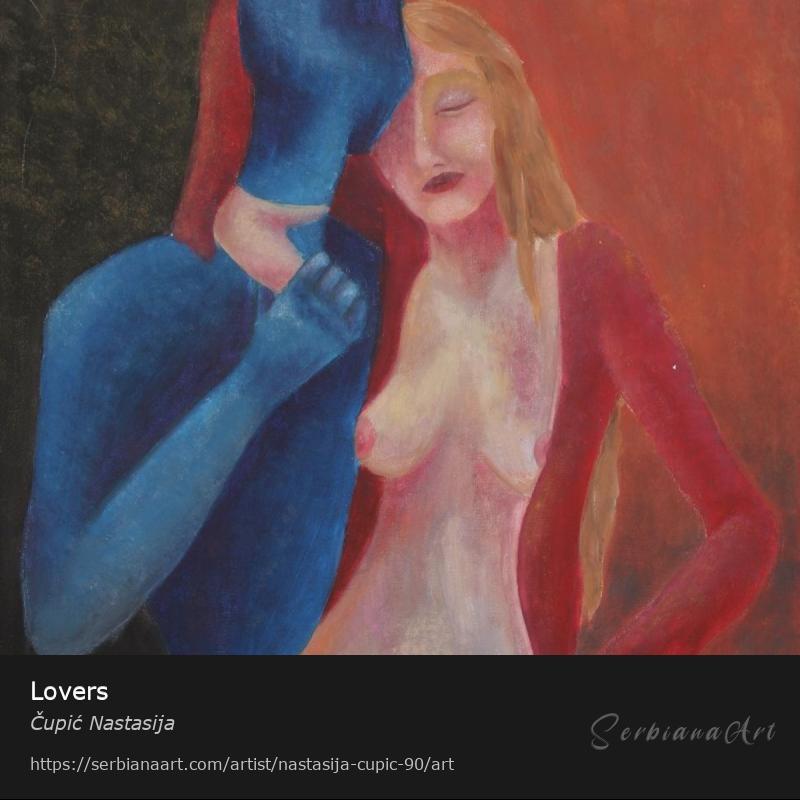 Lovers, Tempera/Canvas, Čupić Nastasija