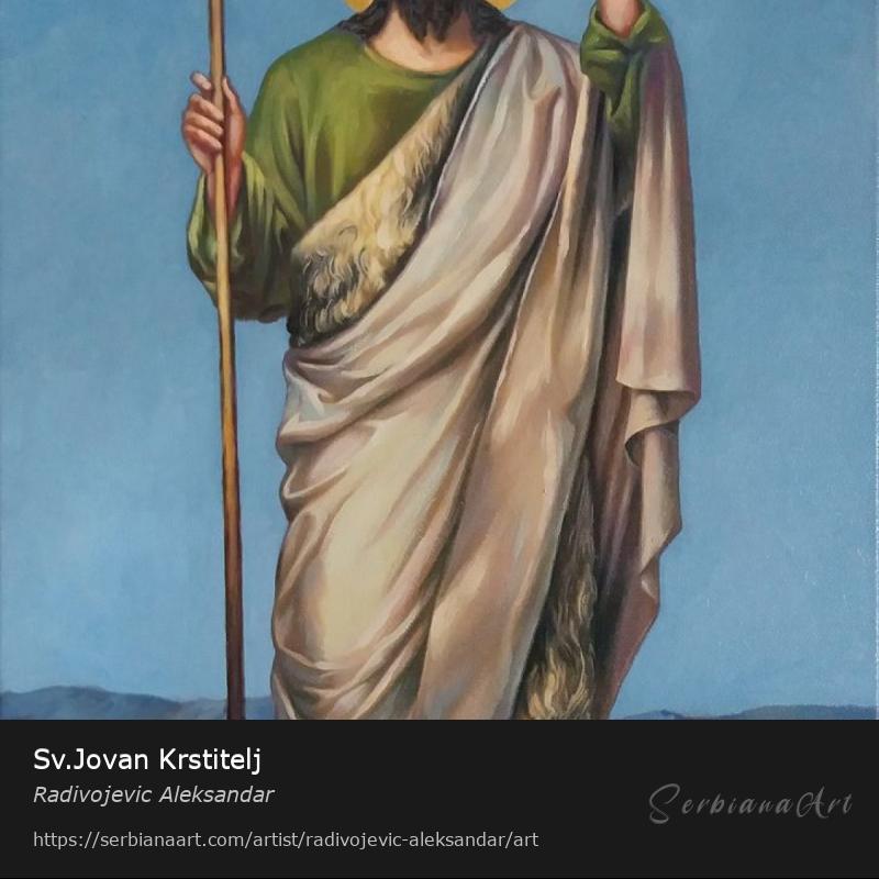 Sv.Jovan Krstitelj, Oil/Canvas, Radivojevic Aleksandar