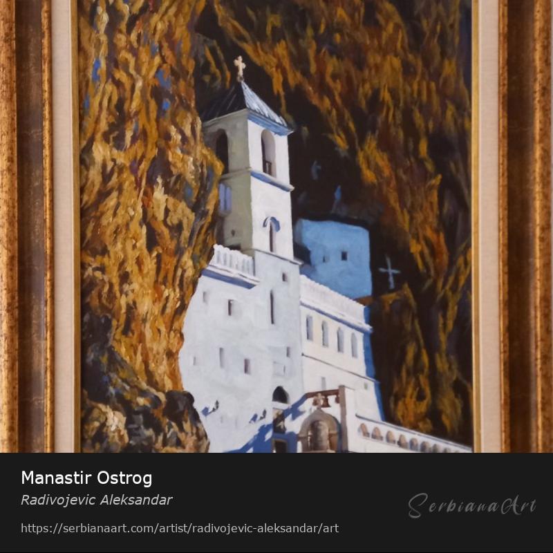 Manastir Ostrog, Oil/Canvas, Radivojevic Aleksandar
