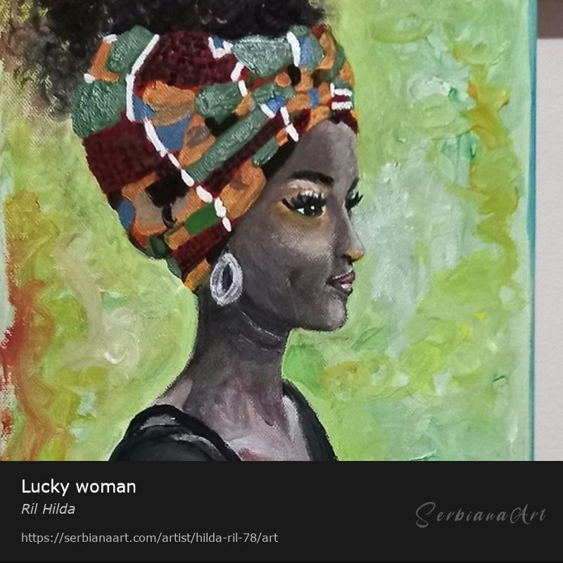 Lucky woman, Acrylic/Canvas, Ril Hilda