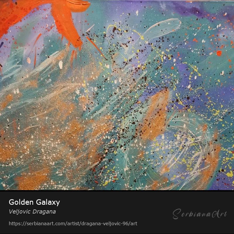 Golden Galaxy, Oil/Canvas, Veljovic Dragana
