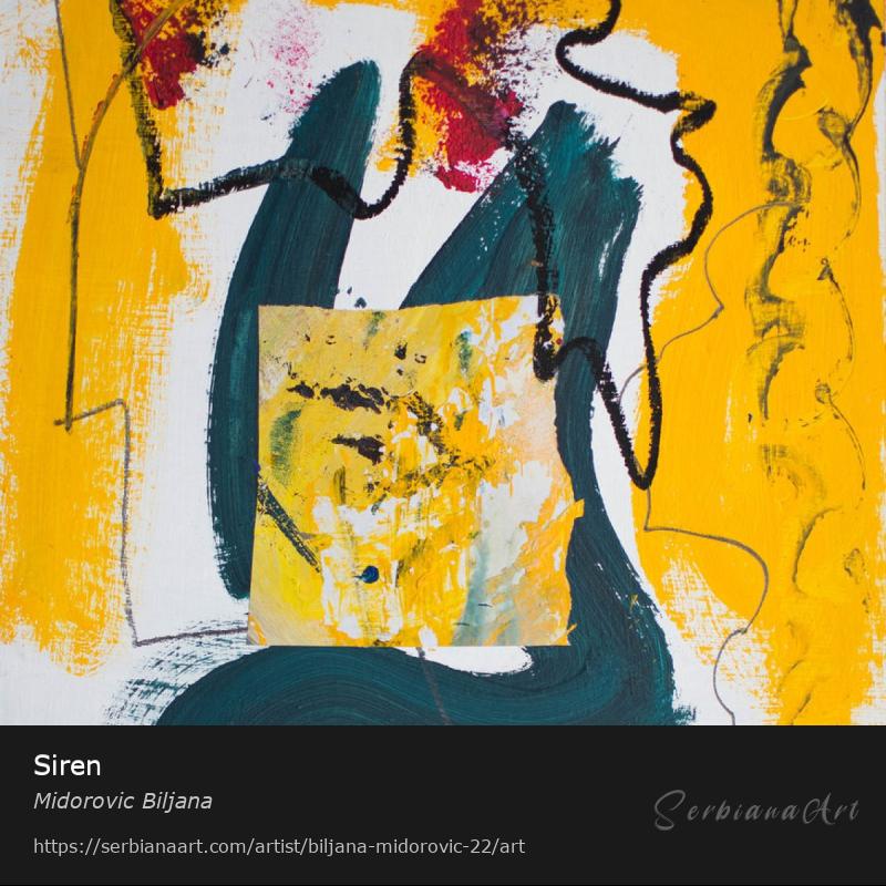 Siren, Mixed Media/Cardboard, Midorovic Biljana
