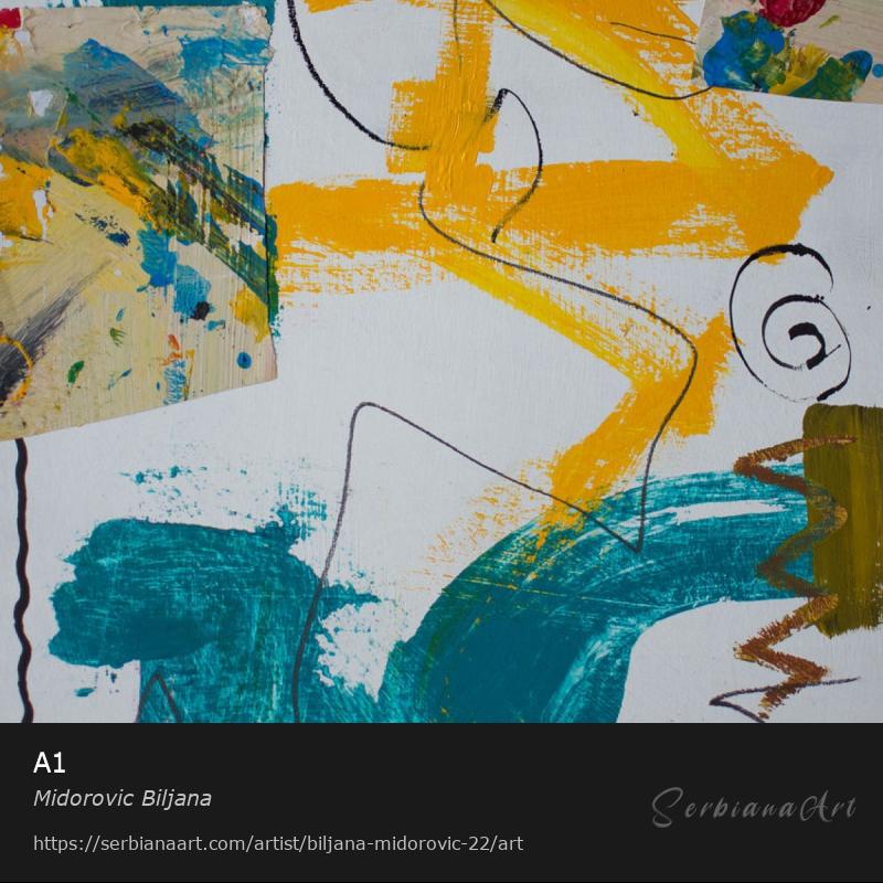 A1, Mixed Media/Canvas, Midorovic Biljana