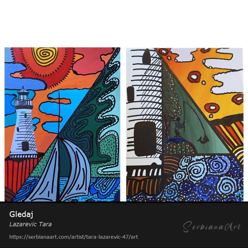 Gledaj, Mixed Media/Paper, Lazarevic Tara