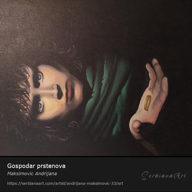 Gospodar prstenova, Acrylic/Canvas, Maksimovic Andrijana